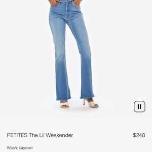 Like New Mother Lil Weekender jeans